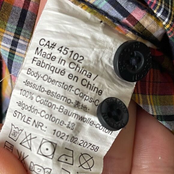 MAISON Scotch & Soda plaid Western Shirt pearl snap size 2 - Picture 8 of 10